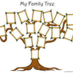 Superb Free Family Tree Template Designs For Making Ancestry Charts Printable Blank Frames Chart Members