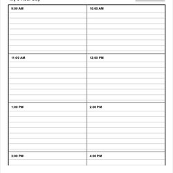 Marvelous Daily Schedule Template Free Word Documents Download Printable In