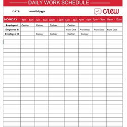 Preeminent Daily Schedule Template Free Word Templates Schedules Example Collect Catch Printable
