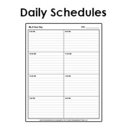 Supreme Printable Daily Schedule Template Planner Templates Kids Tim Fit