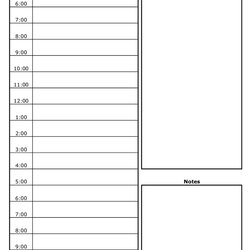 Brilliant Daily Schedule Template New Blank Edit Fill Sign Online Planner Time Calendar Work Kids Printable