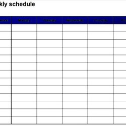 Admirable Daily Schedule Template Printable