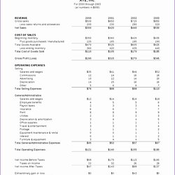 High Quality Pro Financial Statements Template Excel Templates Projection Proforma Statement Analysis Via