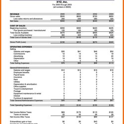 Very Good Pro Financial Statement Template