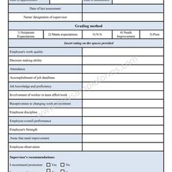 Fine Employee Evaluation Template Form Edit Easy Only