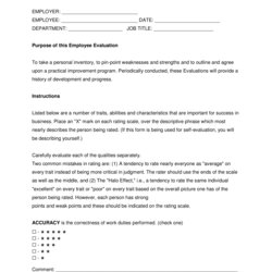 Tremendous Free Employee Evaluation Form Word