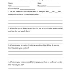 Fantastic Printable Template Employee Evaluation Form Forms Free Online Self