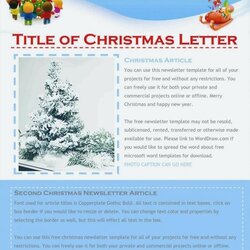 Great Ms Publisher Newsletter Template Shooters Journal Luxury Templates Word Letter Printable Holiday Party