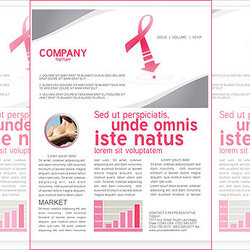 Microsoft Newsletter Templates Free Word Publisher Documents Template Ribbon Cancer