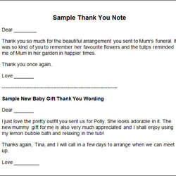 Sublime Free Sample Thank You Note Templates In Ms Word Notes Business