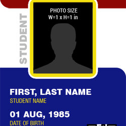 The Highest Quality Student Id Card Templates For Ms Word Excel Template Badge Cards Badges