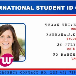 Supreme Id Card Coimbatore International University Student Template Templates Texas Horizontal