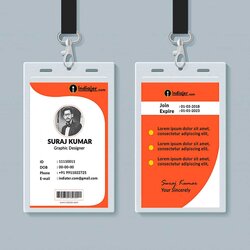 Great Student Card Design In High School Id Template Best Multipurpose Corporate Badge Pertaining Vector