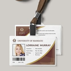Cool Student Id Card Templates Illustrator Ms Word Pages Template University College Cards Publisher School