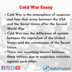 Champion Cold War Essay On For Students And Children In English Short Words