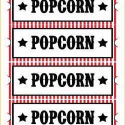 Fantastic Free Movie Ticket Template Of Make Your Own Night Tickets Printable Popcorn Theatre Party Family