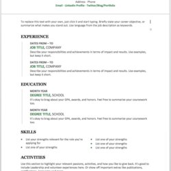 Spiffing Printable Resume Templates Free Template Simple