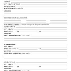Resume Template In Word And Formats