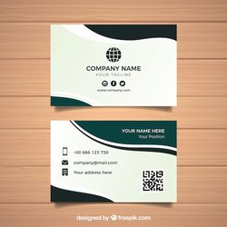 Very Good Free Vector Business Card Template Ready Print