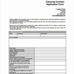 Cleaning Service Contract Template Unique Contracts