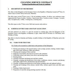 Splendid Free Cleaning Contract Templates In Ms Word Google Docs Pages Company Template Contracts Service