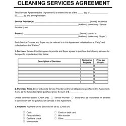 Swell Free Cleaning Service Contract Template Legal Templates Min