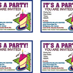 Printable Birthday Party Invitation For Free Invitations Templates Template Print Make Adult Cards Card