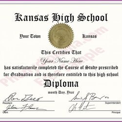 Sublime Free Editable High School Diploma Templates Template Resume With Seal
