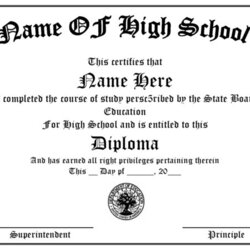 Capital High School Diploma Templates Free Download Template