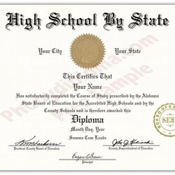 Superb Free High School Diploma Template With Seal Diplomas Fake State Transcript Transcripts Printable