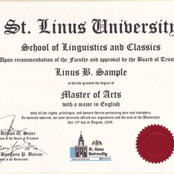 Peerless Free High School Diploma Templates Of Awesome Diplomas Template With Seal