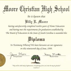 Out Of This World Free High School Diploma Templates Awesome Seal Template With