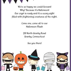 Excellent Trick Or Treat Halloween Party Invitation Template Templates Invitations Birthday Spooky Kids