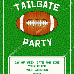 High Quality Free Tailgate Party Flyer Template Printable Templates Stock Illustration American Football