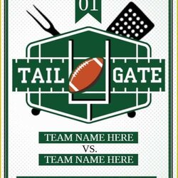 Cool Tailgate Flyer Template Printable Word Searches Free Party Of Tail Gate