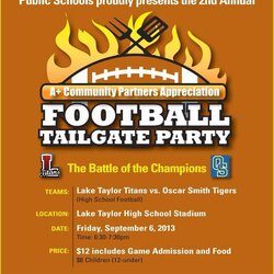 Spiffing Free Tailgate Party Flyer Template Of The Gallery For Picnic