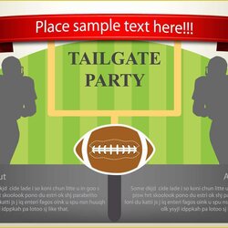 Exceptional Free Tailgate Party Flyer Template Of Vector Design Tailgating Marketing Football American