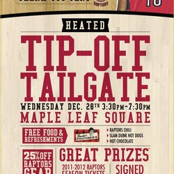 Preeminent Free Tailgate Party Flyer Template Of Toronto Raptors In Levy Maple Leaf Square