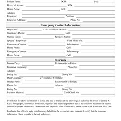 Spiffing Patient Information Form Fill Out Sign Online And Download Print Big