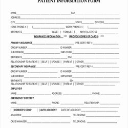 Supreme Patient Information Form Template Inspirational Sample Questionnaire