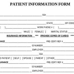 Capital Free Sample Patient Information Forms In Ms Word Form Medical Hospital Personal Documents Required