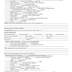 Brilliant Patient Information Form Printable Download Page Thumb Big