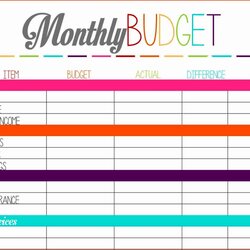 Super Simple Household Budget Template Plan