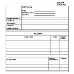 The Highest Standard Free Meeting Agenda Templates In Template Staff Business Wisc Quality