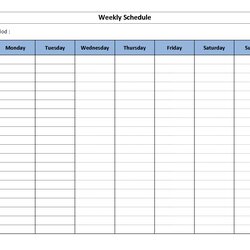 Matchless Printable Weekly Schedule Template Excel Word