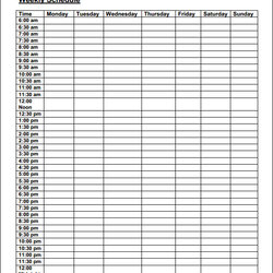 Worthy Sample Weekly Schedule Templates Planner Timetable Word Schedules Routine Template