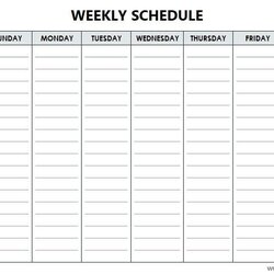 The Highest Standard Weekly Schedule Printable Template Is Available To Print Online Provider