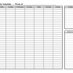 Fantastic Printable Weekly Schedule Template Excel Word