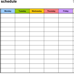 Excellent Free Weekly Schedule Templates For Word Template Week Monday Saturday
