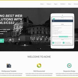 Preeminent Bootstrap Responsive Templates Free Download Of Acme Corporate Template